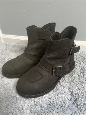 Speed & Strength American Beauty Black Leather Motorcycle Riding Boots Size 9